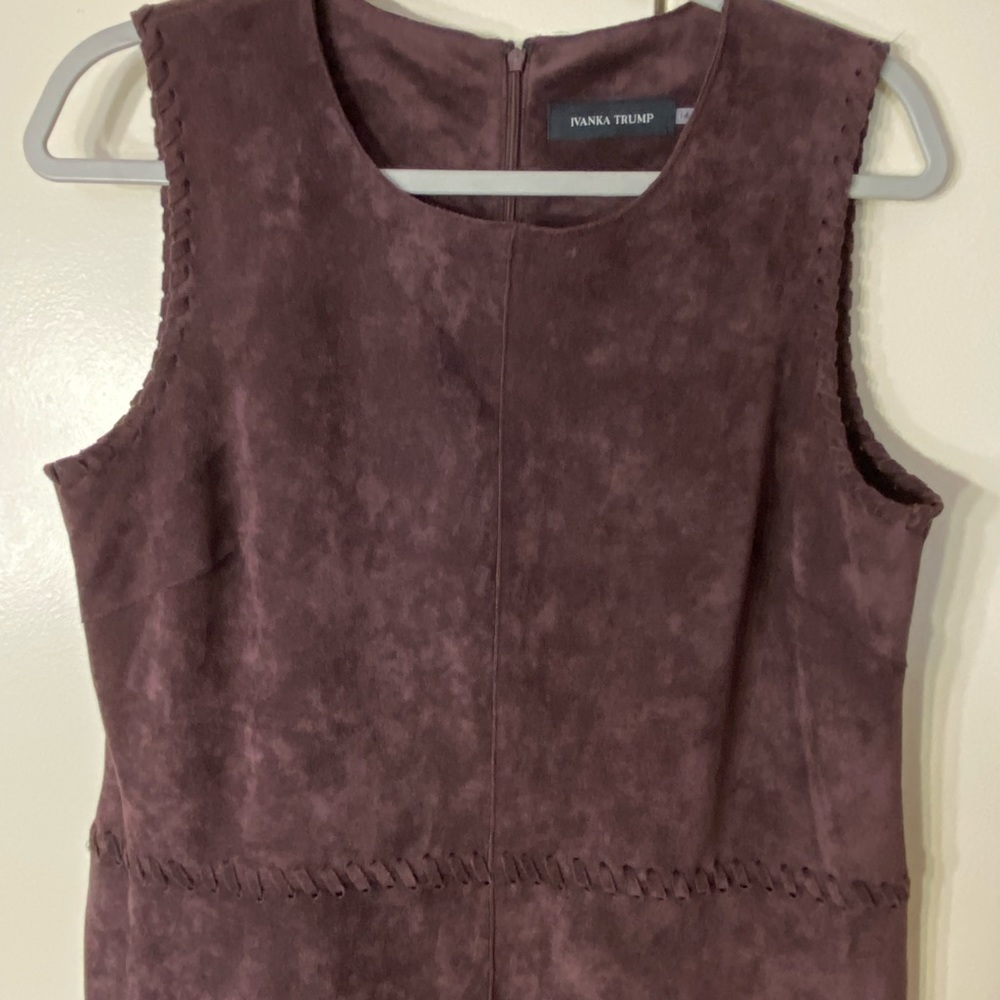 Ivanka Trump suede like brown dress